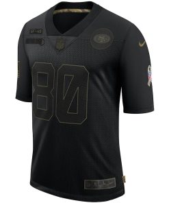 Alternative view of Men's Nike Jerry Rice San Francisco 49ers 2020 Salute To Service Retired Limited Jersey - Black