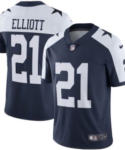 Ezekiel Elliott Dallas Cowboys Nike Alternate Vapor Limited Jersey - Navy/White