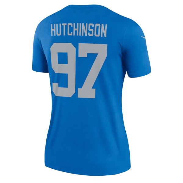 Aidan Hutchinson Detroit Lions Nike Women's Alternate Legend Player Performance Top - Blue - Image 3