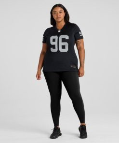 Alternative view of Jonah Laulu Las Vegas Raiders Nike Women's  Game Jersey -  Black