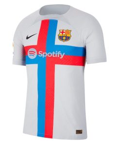 Alternative view of Barcelona Nike 2022/23 Third Vapor Match Authentic Blank Jersey - Gray