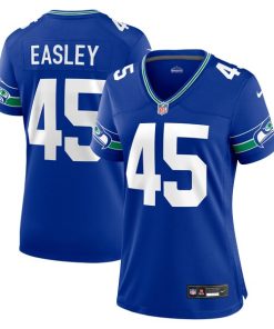 Alternative view of Kenny Easley Seattle Seahawks Nike Women's Throwback Retired Player Game Jersey - Royal/Navy
