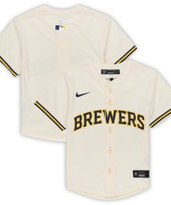 Milwaukee Brewers Nike Preschool Home Game Jersey - Cream