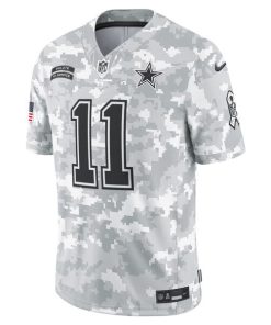 Alternative view of Micah Parsons Dallas Cowboys Nike 2024 Salute to Service Limited Jersey - Arctic Camo