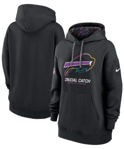 Buffalo Bills Nike Women's 2024 NFL Crucial Catch Club Pullover Hoodie - Black