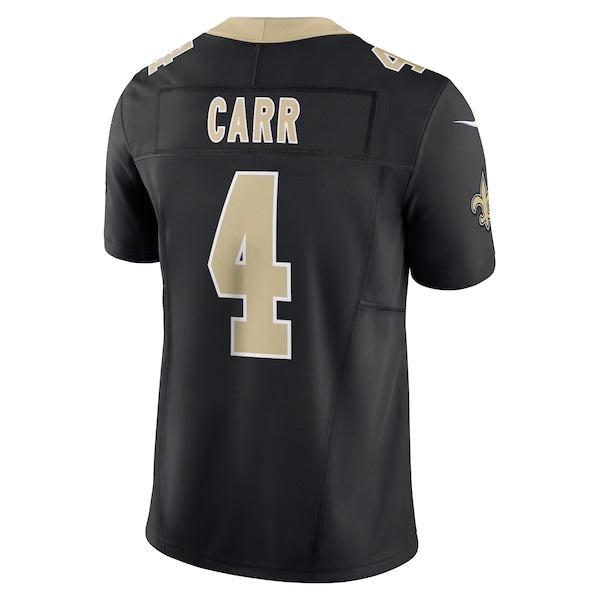 Derek Carr New Orleans Saints Nike Vapor F.U.S.E. Limited Jersey - Black - Image 3