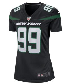Alternative view of Mark Gastineau Nike New York Jets Women's Game Jersey - Stealth Black