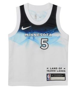 Alternative view of Anthony Edwards Minnesota Timberwolves Nike Toddler 2024/25 Swingman Player Jersey - City Edition - White