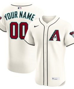 Arizona Diamondbacks Nike Home Elite Custom Jersey - Cream