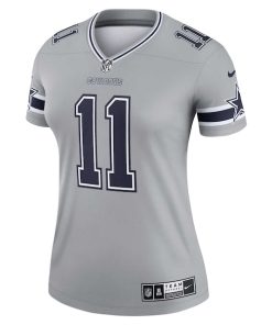 Alternative view of Micah Parsons Dallas Cowboys Nike Women's Inverted Legend Jersey - Silver