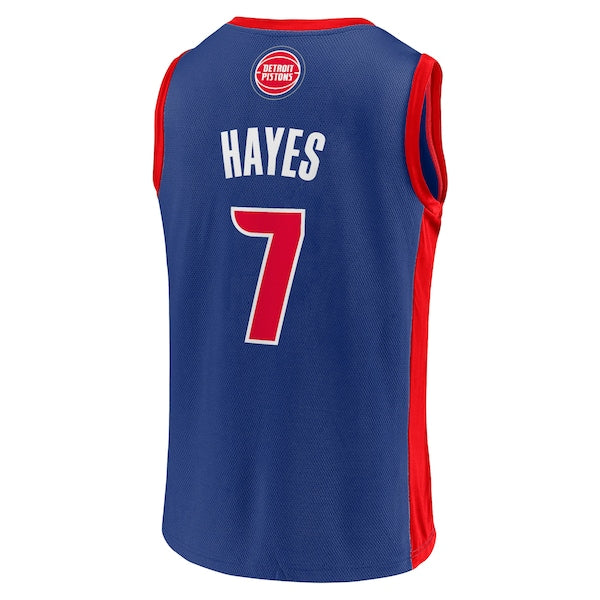 Men's Killian Hayes Blue Detroit Pistons Team Player Jersey - Image 3