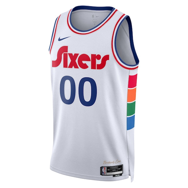 Philadelphia 76ers Nike Unisex 2024/25 Custom Swingman Jersey - City Edition - White - Image 2