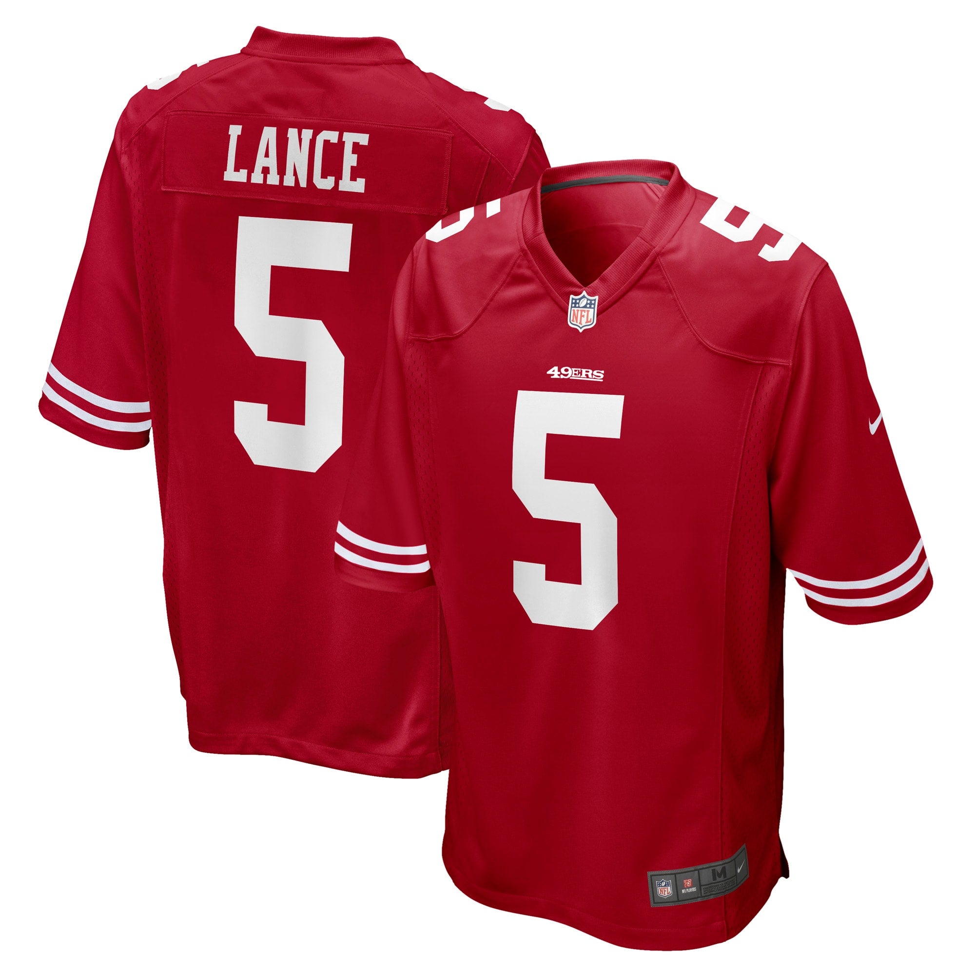Trey Lance San Francisco 49ers Nike Alternate Game Jersey - Scarlet/Scarlet - Image 6
