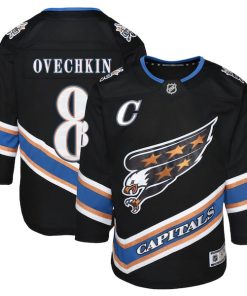 Alexander Ovechkin Washington Capitals Youth Alternate 50th Anniversary Premier Player Jersey - Black/Navy