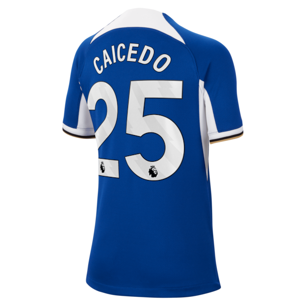 Mois¨¦s Caicedo Chelsea Nike Youth 2023/24 Home Stadium Replica Player Jersey - Blue - Image 3