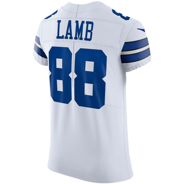 CeeDee Lamb Dallas Cowboys Nike Vapor Elite Jersey - White/Navy - Image 4