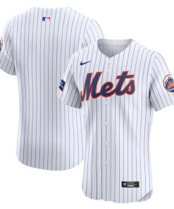 New York Mets Nike Home Elite Patch Jersey - White