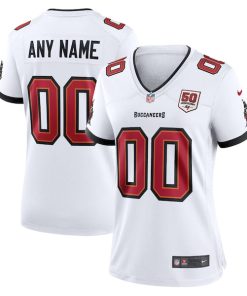 Tampa Bay Buccaneers Nike Women's 50th Season Custom Game Jersey - White/Red