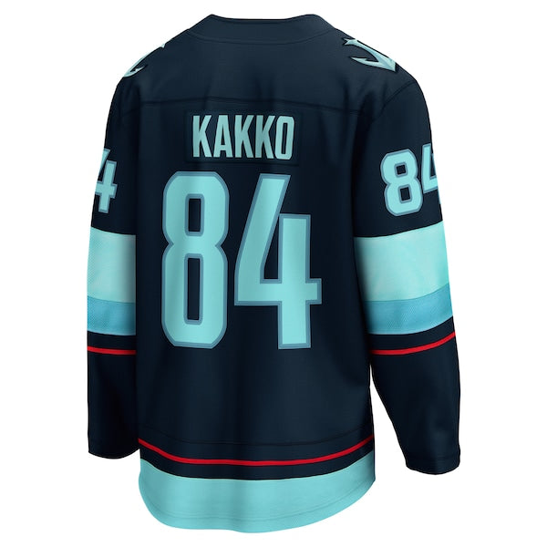 Kaapo Kakko Seattle Kraken Home Breakaway Player Jersey - Deep Sea Blue - Image 3
