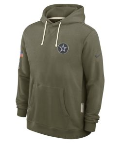 Alternative view of Dallas Cowboys Nike 2025 Salute to Service Sideline Standard Issue Dri-FIT Hoodie - Olive