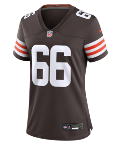 Alternative view of Joshua Miles Cleveland Browns Nike Women's Team Game Jersey -  Brown
