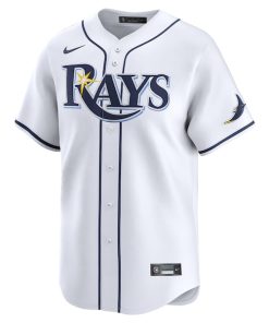 Alternative view of Junior Caminero Tampa Bay Rays Nike Youth Home Limited Player Jersey - White