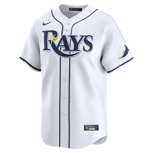Junior Caminero Tampa Bay Rays Nike Youth Home Limited Player Jersey - White - Image 2