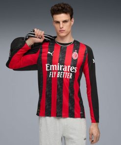 AC Milan Puma 2025/26 Home Replica Long Sleeve Jersey - Red