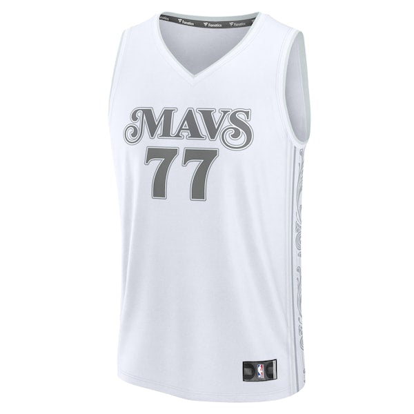 Luka Don?i? Dallas Mavericks Youth 2024/25 Fast Break Player Jersey - City Edition - White - Image 3