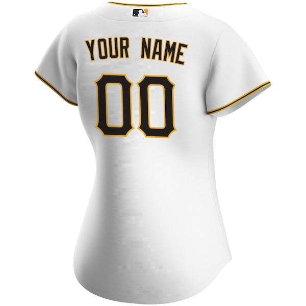 Pittsburgh Pirates Nike Women's Home Replica Custom Jersey - White - Image 3