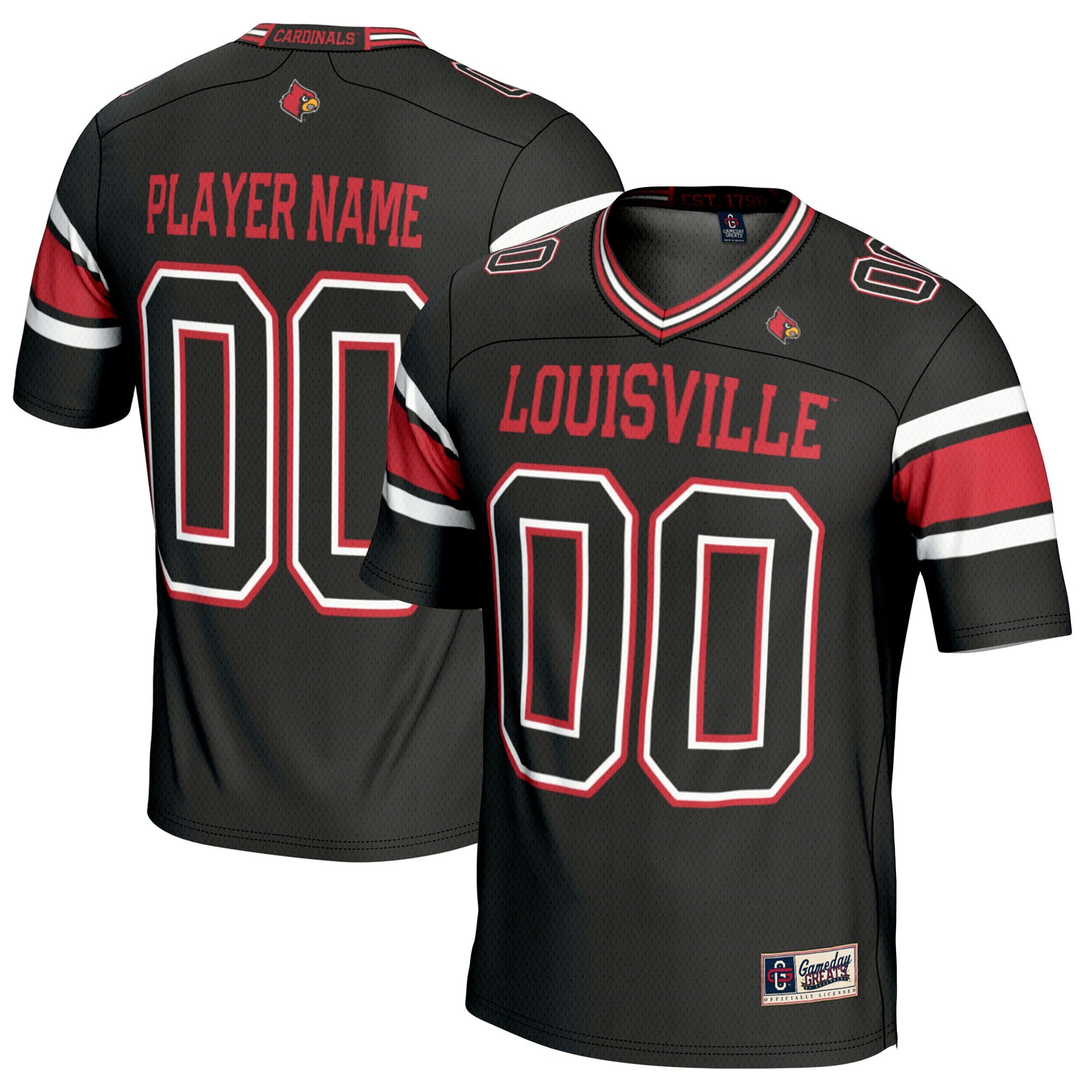 Louisville Cardinals GameDay Greats NIL Pick-A-Player Football Jersey - Red/White/Black - Image 10