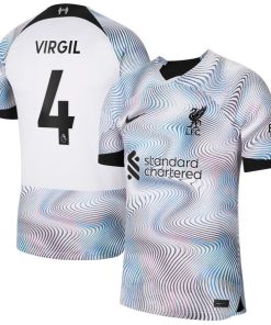 Virgil Van Dijk Liverpool Nike 2022/23 Away Breathe Stadium Replica Player Jersey - White