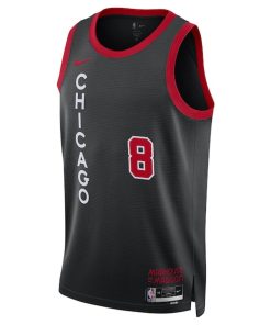 Alternative view of Zach LaVine Chicago Bulls Nike Unisex 2023/24 Swingman Jersey - Black - City Edition