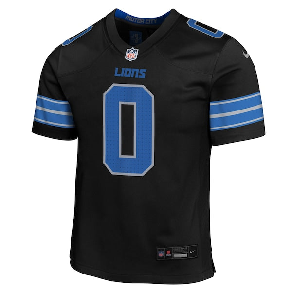 Jahmyr Gibbs Detroit Lions Nike Youth Alternate Game Jersey - Black/White/Blue - Image 3
