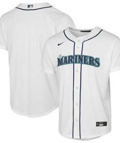 Youth Seattle Mariners  Nike White Home Replica Jersey