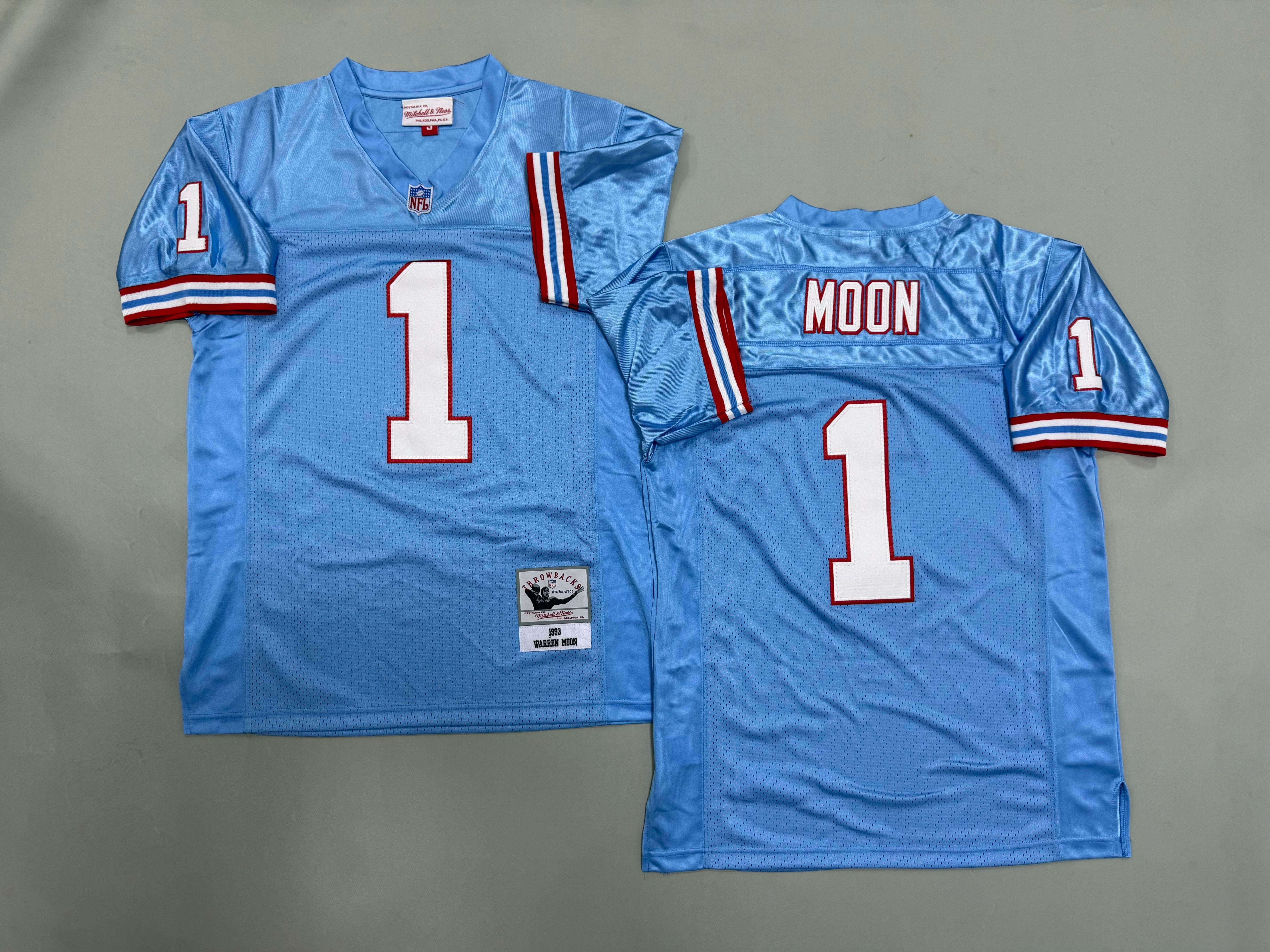 Warren Moon Houston Oilers Authentic Throwback Retired Player Jersey