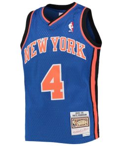 Alternative view of Nate Robinson New York Knicks Youth 2005/06 Hardwood Classics Swingman Jersey - Blue