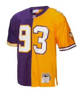 Alternative view of John Randle Minnesota Vikings 1998 Split Legacy Replica Jersey - Purple/Gold