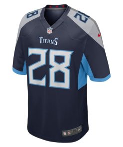Alternative view of Chris Johnson Tennessee Titans Nike Retired Player Game Jersey - Navy