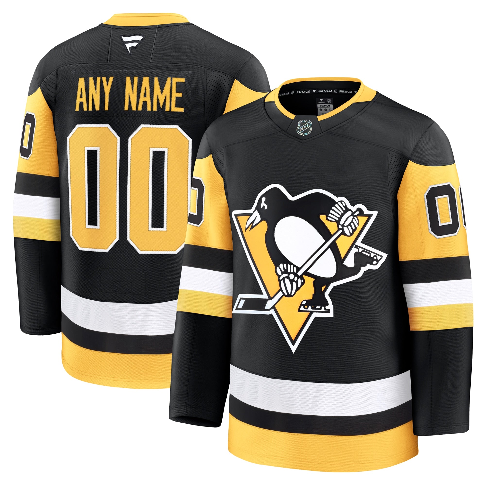 Pittsburgh Penguins Away Premium Custom Jersey - White/Black - Image 9