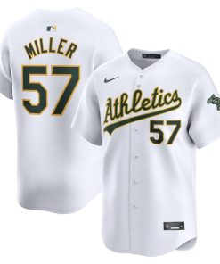 Mason Miller Oakland Athletics Nike Home Limited Player Jersey - White