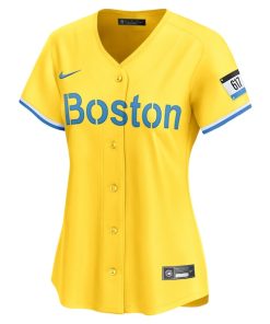Alternative view of Rafael Devers Boston Red Sox Nike Women's City Connect Limited Player Jersey - Gold