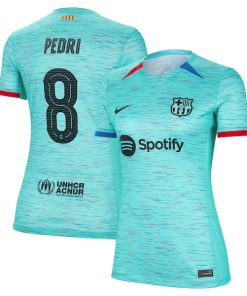 Pedri Barcelona Nike Women's 2023/24 Third Replica Jersey - Aqua