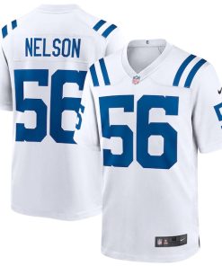 Alternative view of Quenton Nelson Indianapolis Colts Nike Game Player Jersey - White/Royal