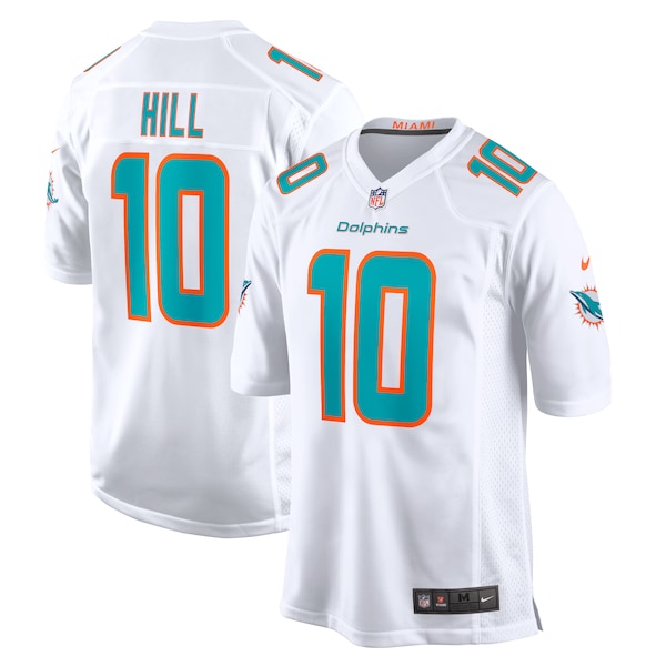 Tyreek Hill Miami Dolphins Nike Game Jersey - White/Aqua - Image 2