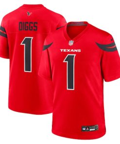 Stefon Diggs Houston Texans Nike Alternate Game Jersey -  Red/Navy