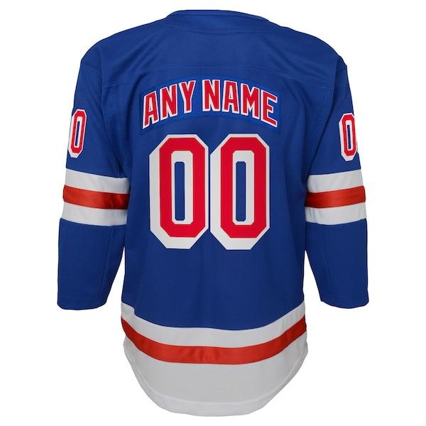 New York Rangers Youth Home Premier Custom Jersey - Blue - Image 3