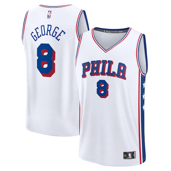 Paul George Philadelphia 76ers Youth Fast Break Replica Player Jersey - Association Edition - White