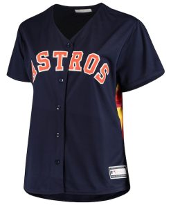 Alternative view of Houston Astros Women's Plus Size Sanitized Replica Team Jersey - Navy