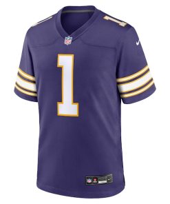 Alternative view of Warren Moon Minnesota Vikings Nike Classic Retired Player Game Jersey - Purple
